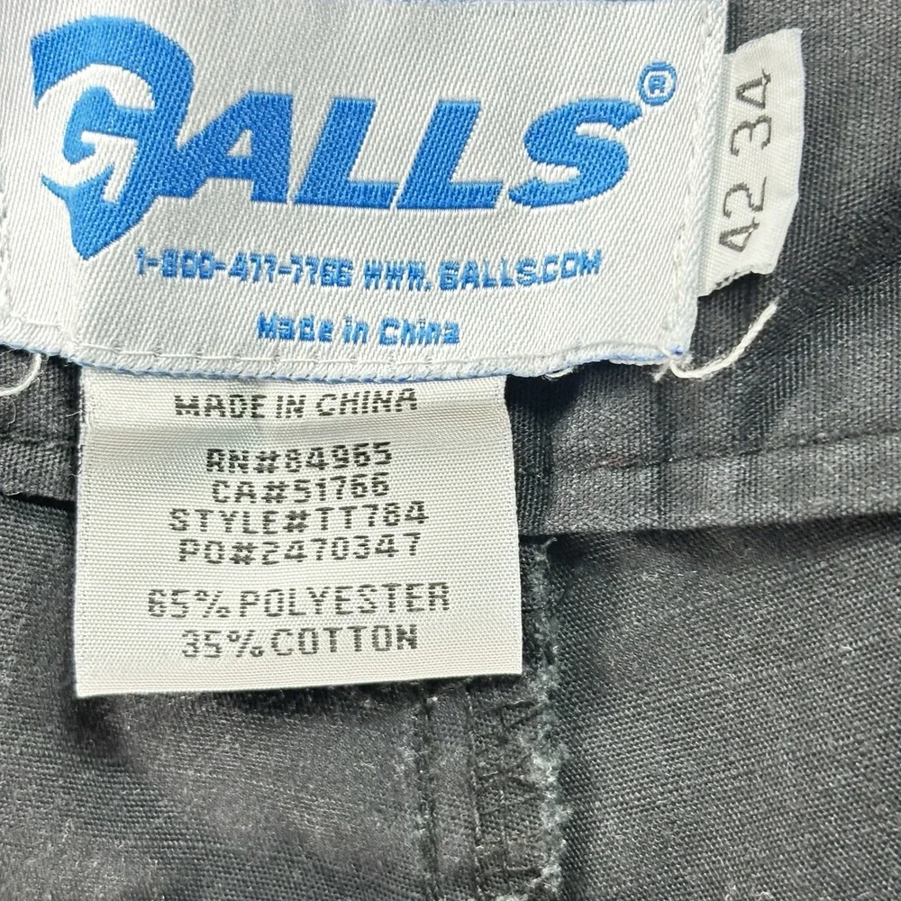 Galls Men's 42x34 Black Cargo Tactical Pants Military‎ Security Workwear